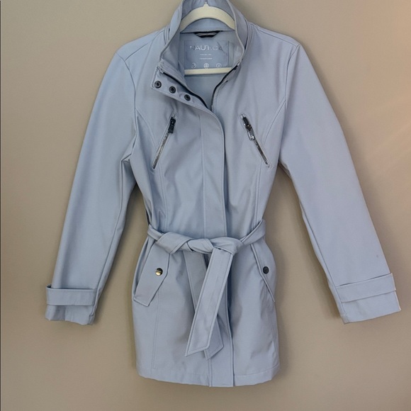 💙Nautica Women's Powder Blue Trench Coat- Size M - Picture 2 of 14